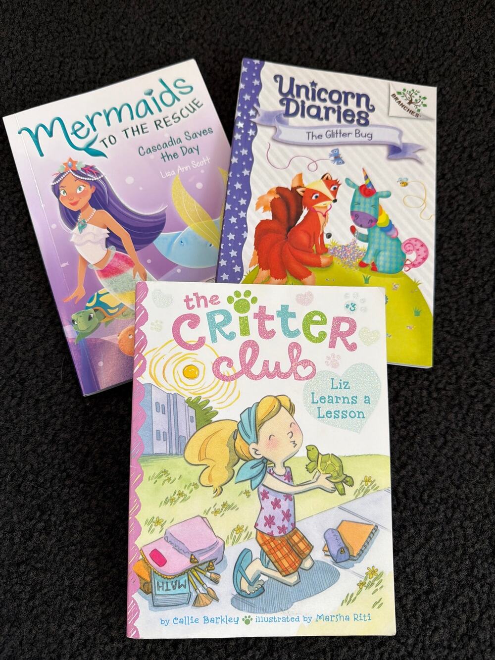 Critter Club Unicorn Diaries Mermaids to the Rescue Fiction Book Set of 3